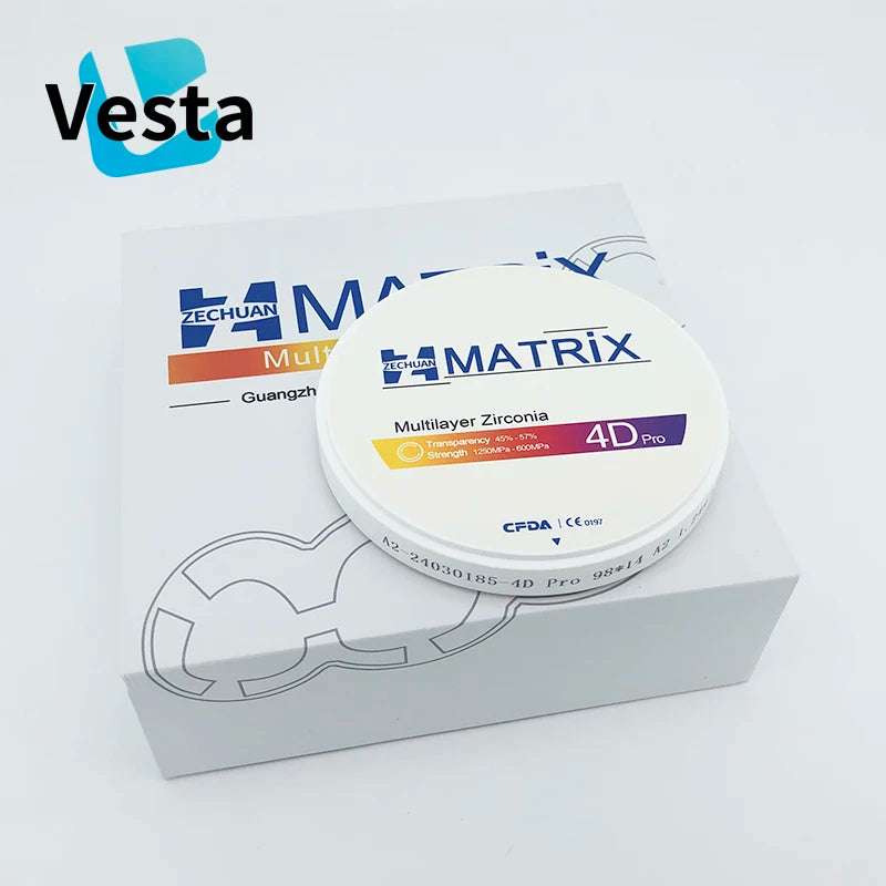 4D Pro Multilayer Zirconia Disc – 98mm CAD/CAM Dental Lab Super Translucent Block