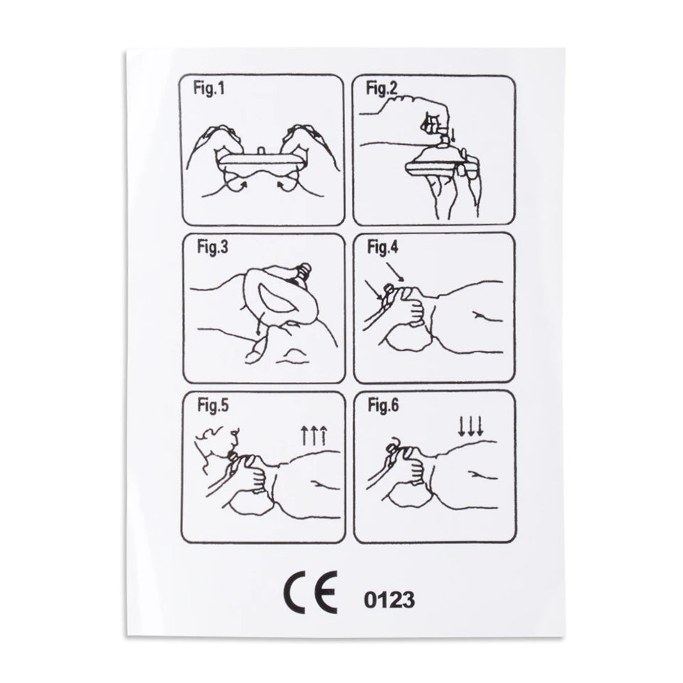 Reusable CPR Breathing Mask – Professional Emergency Resuscitation Mask with One-Way Valve for Rescue Personnel