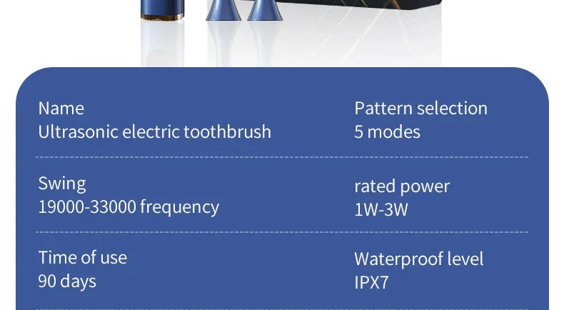 Xiaomi Youpin Sonic Electric Toothbrush – USB Rechargeable, IPX7 Waterproof, 3 Modes, 180-Day Battery Life