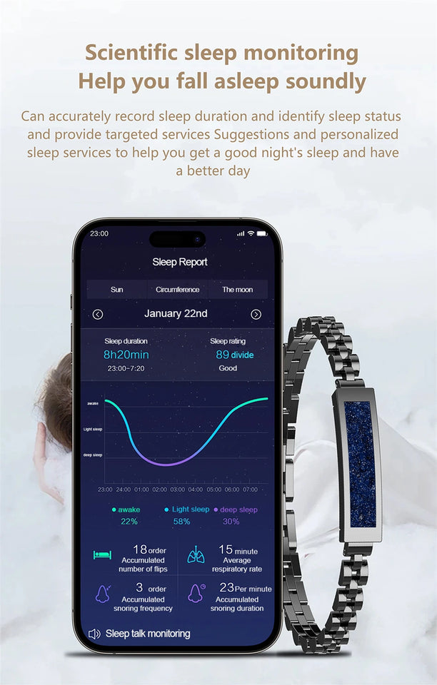 Waterproof Smart Fitness Bracelet – Activity Tracker with Heart Rate, Sleep Monitor & Pedometer for Men & Women (Android & iOS)