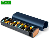 7-Day Premium Aluminum Pill Organizer – Large Capacity Weekly Pill Box for Vitamins, Supplements & Medicine