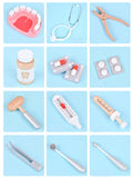 Wooden Pretend Play Doctor Educational Toys for Children Simulation Dentist Check Brush Teeth Medicine Set Role Playing Games