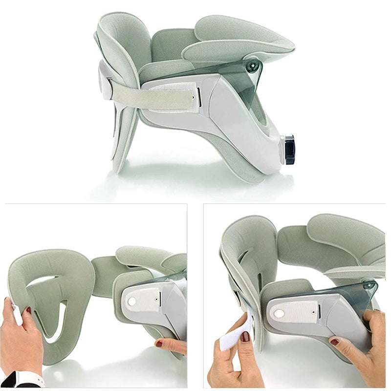 Adjustable Cervical Neck Traction Device – Air Pump Neck Stretcher Collar for Spine Alignment & Pain Relief