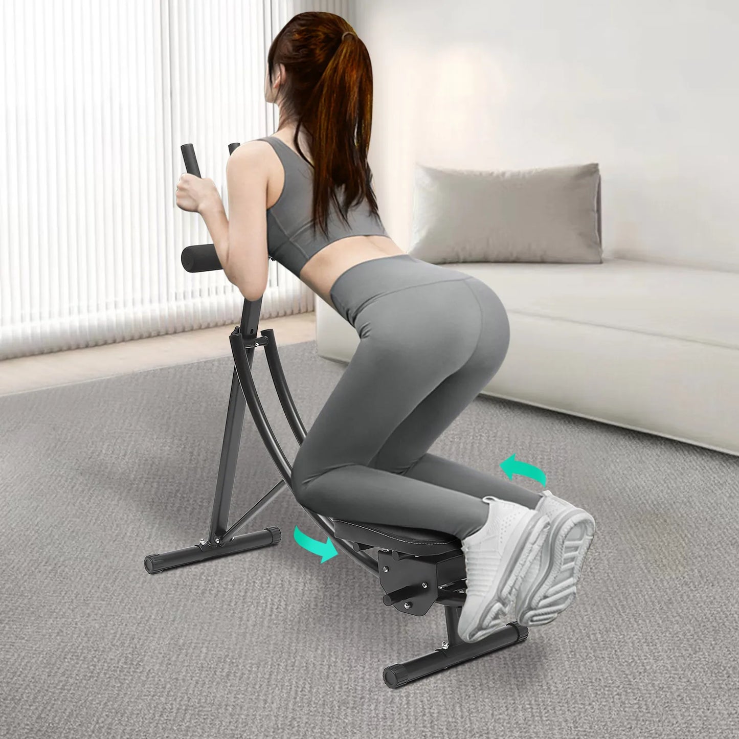 Coaster Ab Machine – Abdominal Crunch Trainer for Home Gym Core Workouts