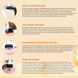 4 in 1 Vacuum Therapy Cavitation RF Radio Frequency Fat Remover Body Slimming Machine Ultrasonic Massage Shaping Instrument