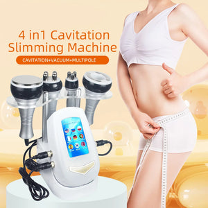 4 in 1 Vacuum Therapy Cavitation RF Radio Frequency Fat Remover Body Slimming Machine Ultrasonic Massage Shaping Instrument