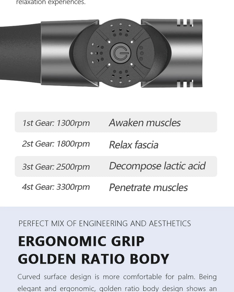 BOOSTER Pro 3 Massage Gun – Deep Tissue Muscle Stimulator & Body Massager