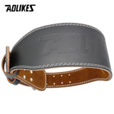 AOLIKES Cowhide Weightlifting Belt – Lumbar Support Gym Belt for Squats & Bodybuilding