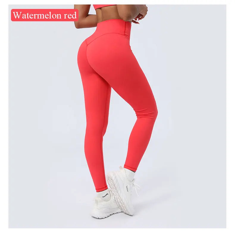 Women’s Seamless Fold-Over Fitness Leggings – Running & Yoga Pants with Butt-Lifting Design