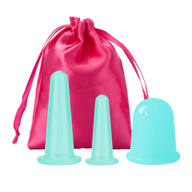 Silicone Vacuum Cup Suction Cups Vacuum Cans Massage Body Face Neck Massage Suction Cup Health Care Cellulite Massage Tools