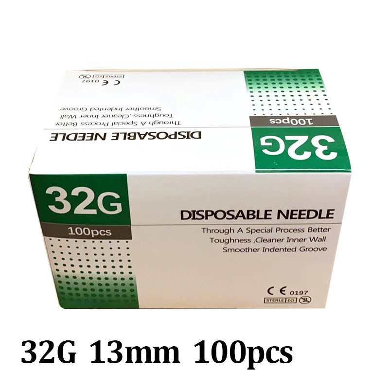 30G–34G Painless Transparent Syringe Needles – Clear Tip Caps & Injection Glue Applicators (1.5–6mm)