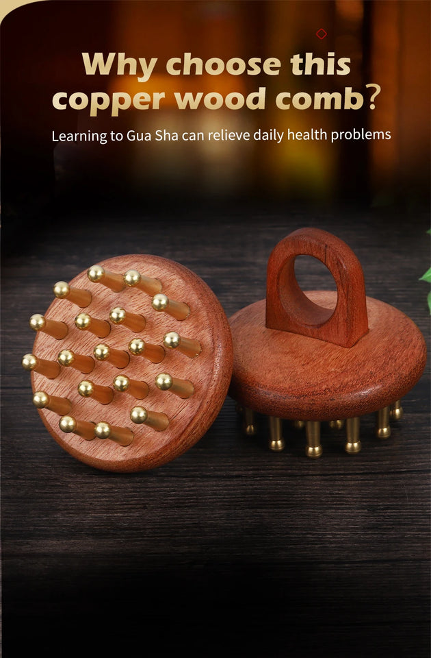 Meridian Therapy Treatment Tools 19-Teeth Scalp Massager Comb  for Skin Scraping and Head Relaxation