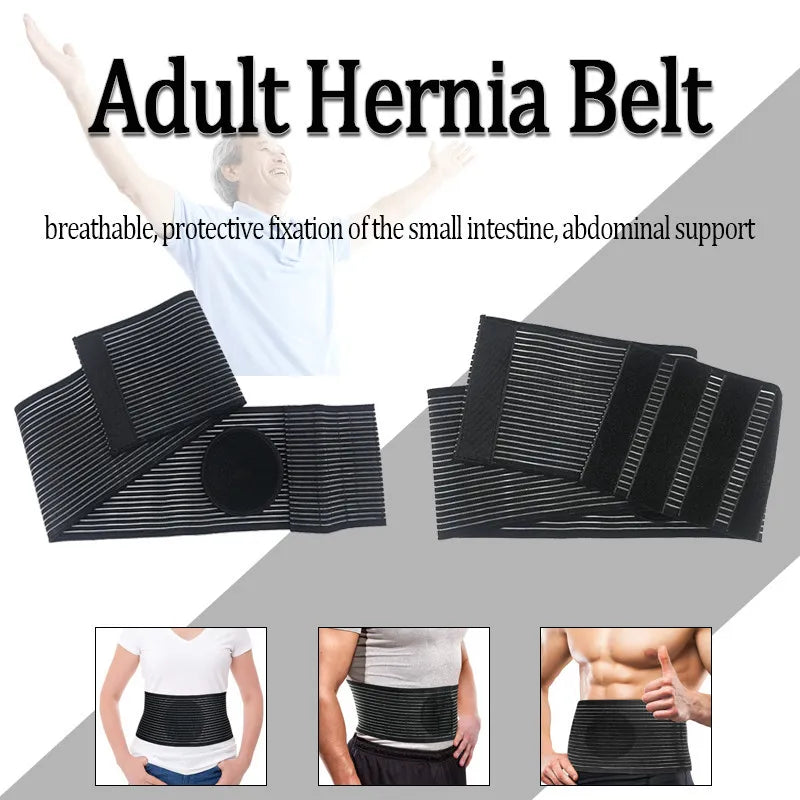 3 Sizes Breathable Umbilical Hernia Support Belt – Adult Abdominal Compression with Postpartum Hernia Pad