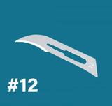 100PCS Sterile Dental Surgical Blades – Carbon Steel Scalpel Knives with Handle for Medical, Beauty, and DIY Repairs