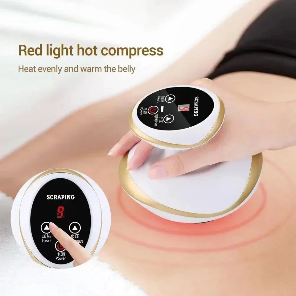 6/9 Gear Negative Pressure Vacuum Suction Cup Body Fat Burner Guasha Massage Home Rechargeable Electric Heating Cupping Massager