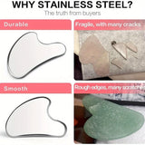Stainless Steel Gua Sha Scraping Tool Guasha Massage Tool Set for Soft Tissue Scraping Used for Back, Legs, Arms,Neck,Shoulder