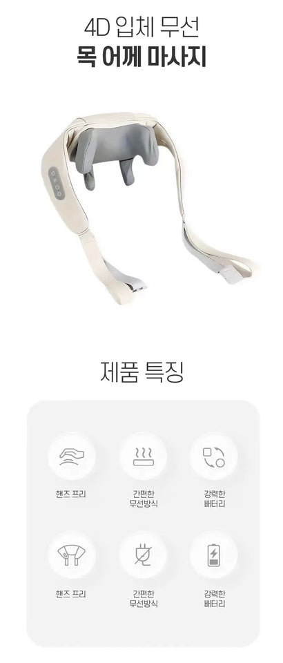 Shiatsu Neck & Shoulder Massager Shawl – Kneading Back and Spine Muscle Relaxer for Home & Car