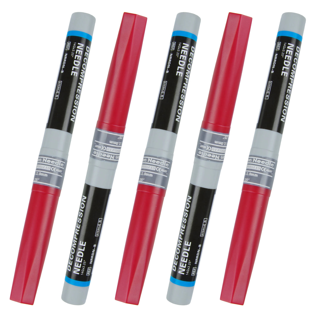 Sanke Rescue Pneumothorax Decompression Needle – 50G Chest Catheter for Trauma & First Aid IFAK Kits