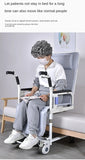 2-in-1 Bed Fold Chair with Hydraulic Lift – Paralyzed & Disabled Elderly Nursing Transfer Chair with Walker Support