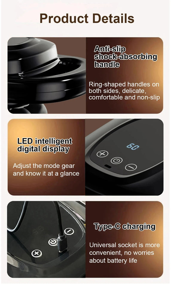 6-Head Massage Gun – Deep Tissue Percussion Massager for Neck, Spine & Full Body Muscle Relief