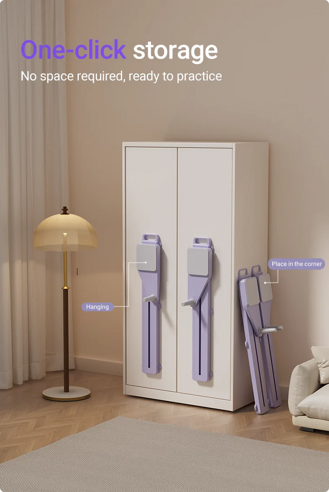 2-in-1 Abs & Ski Board – Portable Core and Leg Trainer Pilates Reformer for Home Gym