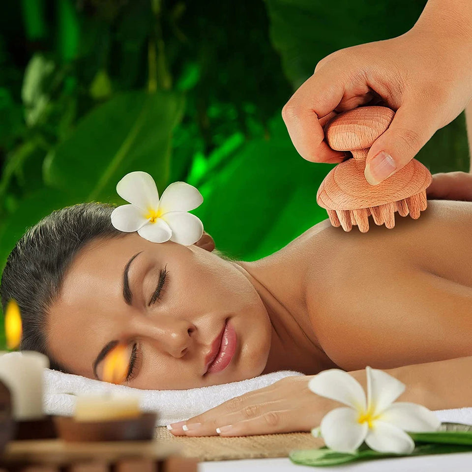 6-in-1 Wood Therapy Massage Roller – Lymphatic Drainage & Anti-Cellulite Massager