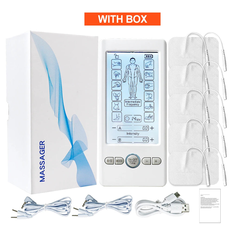 TENS Massager Digital Pulse Body EMS Muscle Stimulator Acupuncture Low Frequency Physiotherapy Slimming Machine Health Care