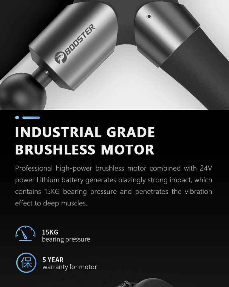 BOOSTER Pro 3 Massage Gun – Deep Tissue Muscle Stimulator & Body Massager