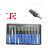 10PCS Assorted Tungsten Steel Dental Polisher Burs – 2.35MM Low-Speed Handpiece Drill Bits for Dental Lab