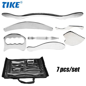 1/4/7 Pcs Great Stainless Steel Gua Sha Scraping Massage Tool Set for Back, Legs, Arms, Neck, Shoulder and Whole Body Acupoints