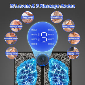 Electric Foot Massager Pad Electrostimulator Massage Mat EMS Muscle Massager Relax Feet Massage Fitness Masajeador USB Charging