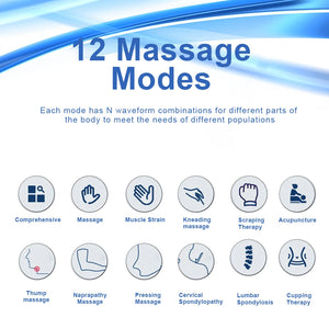 12 Modes TENS Low Frequency Therapy Device EMS Muscle Stimulator Electric Pulse Massager Myostimulation Apparatus Massage Relax
