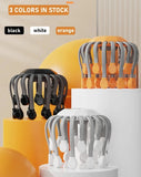 20Massage Heads Orange Scalp Head Massager Red Light Vibrator Octopus Scratcher For Relaxation Stress Migraine