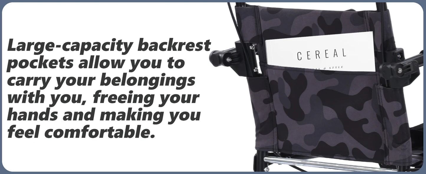 Lightweight Adult Push Wheelchair – Ultralight Aluminum Folding Transport Chair, Airline Approved, Safe & Stable