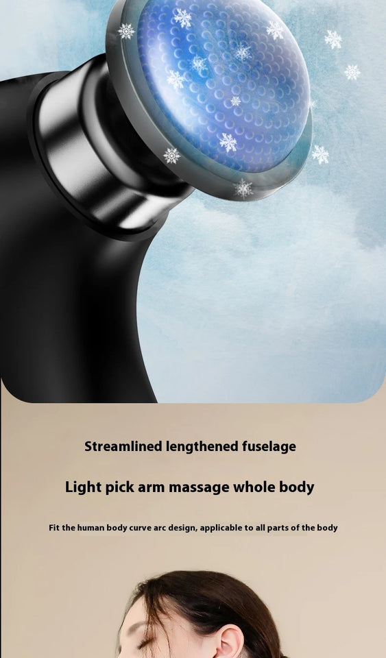 Fascia Massage Gun with Hot & Cold Heads – Adjustable Percussion Muscle Massager