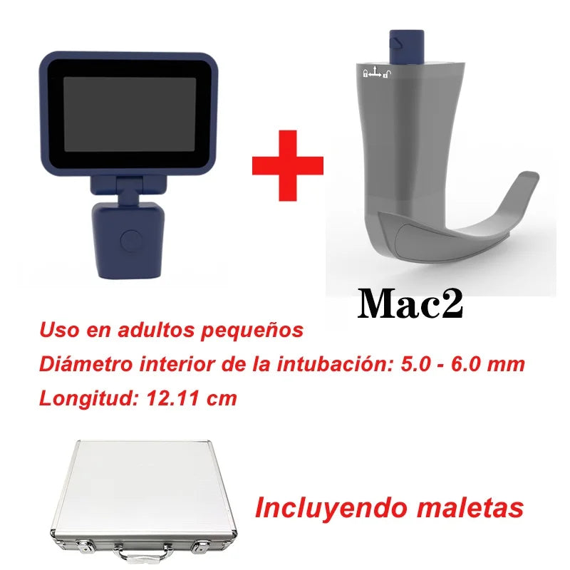 Mexico Local Stock 3.5 Inch HD Touch screen Anesthesia Digital Video Laryngoscope 6 sizes Reusable Sterilizable Blades Optional