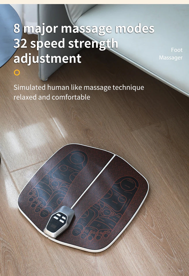 JianYouCare EMS Foot Massager Pad remote control Muscle Stimulation Improves Blood Circulation Acupoints massage usb charge home