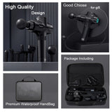 24V Professional Massage Gun with Hot & Cold Therapy – 12 Head Deep Tissue Fascia Massager