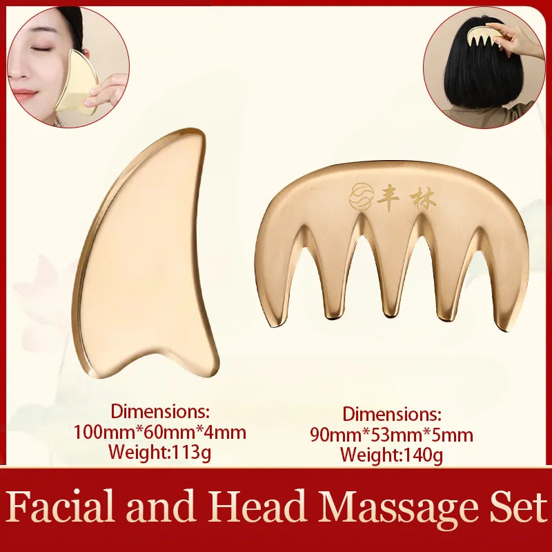 Meridian Therapy Treatment Tools 19-Teeth Scalp Massager Comb  for Skin Scraping and Head Relaxation