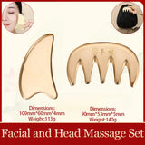 Meridian Therapy Treatment Tools 19-Teeth Scalp Massager Comb  for Skin Scraping and Head Relaxation