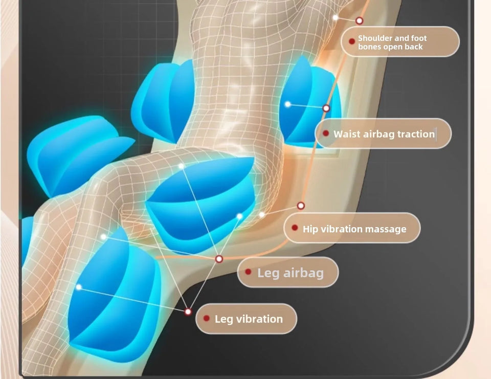 Upgrade Large Area Vibration Airbag Swing Heated Neck Massager Full Body Massage Mat Mattress Traction Lumbar with Remote Contro