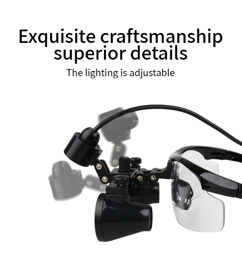 Dental Surgical Loupes 2.5X/3.5X with LED Light – Medical Magnifying Glasses for Dentistry & Surgery