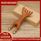 10-Teeth Copper & Wood Massager Comb for Head Meridian Therapy and Relaxation