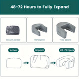 Extra Large Memory Foam Reading Pillow – Bed Rest Back & Arm Support Cushion for Gaming, Working & Relaxation (Removable Cover)