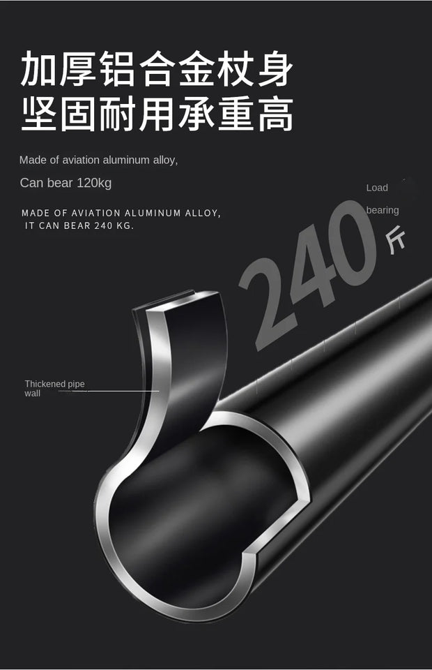 Foldable Walking Stick with Seat – Multi-Functional Non-Slip Crutch Chair for Elderly & Outdoor Use