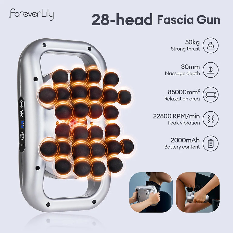 30-Head Massage Gun – High-Frequency Vibration Deep Tissue Muscle Massager