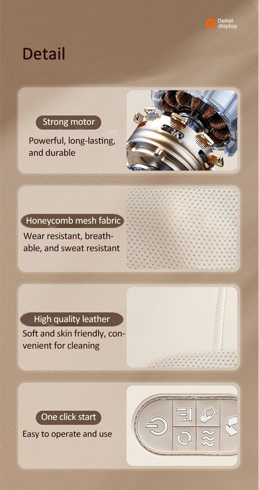 Jinkairui Shiatsu Neck & Back Massage Pillow with Heat – Multifunctional Cervical and Shoulder Massager