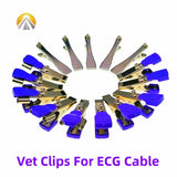 Multi-Function Veterinary ECG Clips – EKG Clamp Electrodes for Animal Medical Cables (DIN 3.0, Banana 4.0, Snap 4.0)