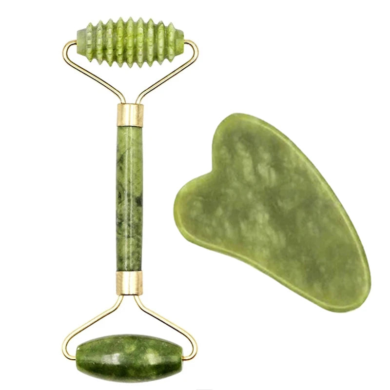 Natural Jade Face Massager Gua Sha Stone Face  Guasha Masaje Facial Board Acupoint Eye Care SPA Massager Tool massage visage