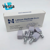 Lithium Disilicate Glass Ceramic Blocks C14 HT/LT – CAD/CAM Sirona Cerec Dental Veneer Material (5pcs/Box)